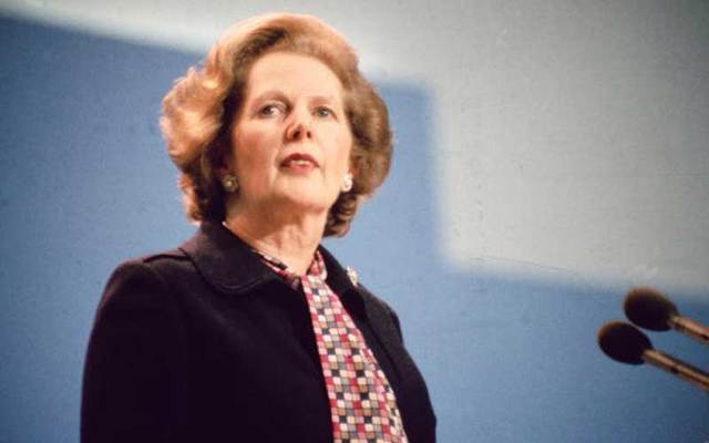 UK Prime Minister Margaret Thatcher in October 1984.