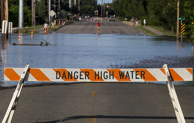 Movie studios become make-shift refuge as 20,000 made homeless by “1,000-year” disaster.