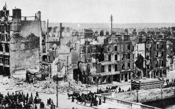 How much do you know about the 1916 Easter Rising? Above: The ruins of Dublin\'s GPO after the Rising. 