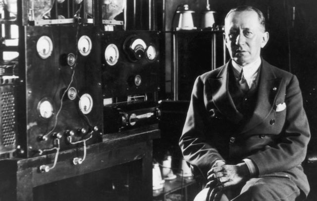 Circa 1935: Portrait of the Italian Irish inventor and radio pioneer Guglielmo Marconi.