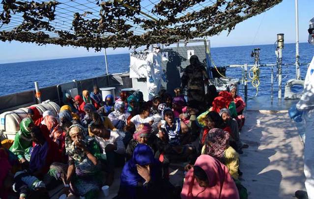 LE James Joyce Search and Rescue Operation, on 21st July 2016. Following a request from the Italian Maritime Rescue Co-ordination Centre, the LE James Joyce located and rescued a total of 453 migrants