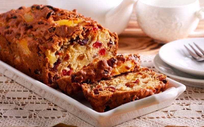 The Halloween loaf that starts with a mug of tea and a bowl of dried fruit