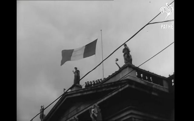 Scenes in Dublin as the Republic of Ireland Act comes into force on April 18, 1949.