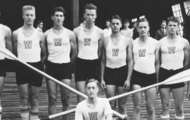 The University of Washington rowing team from the 1936 Olympics. 