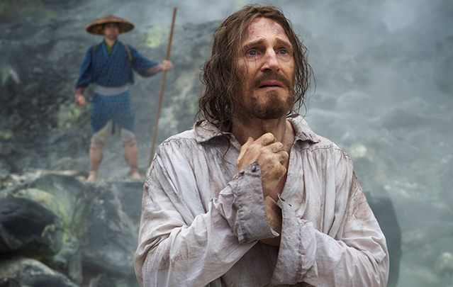 Neeson plays mentor Fr. Cristóvão Ferreira in this heavily religious film based on the violent persecution faced by two Portuguese Jesuit priests in 17th century Japan.