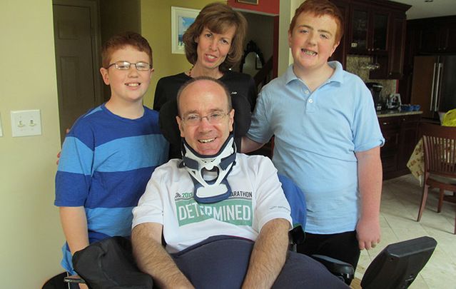 Billy Keenan (center) along with his sons, Patrick and Kieran, and his former wife, Noreen Martin Keenan.
