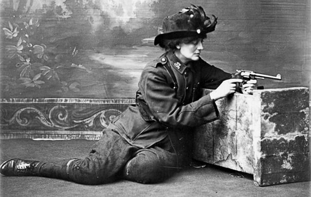 Countess Markievicz: \"Dress suitably in short skirts and strong boots, leave your jewels and gold wands in the bank, and buy a revolver.\"