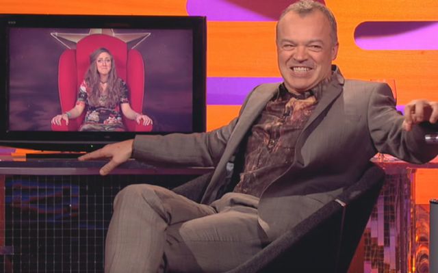 Derry native Aileen Faller had Irish television host Graham Norton “in stitches” with laughter while she recounted her tale of a mistaken car on the late night talk show. 
