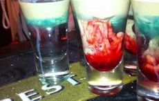 The perfect cocktail for Halloween, an Irish Baileys Cream Alien brain hemorrhage