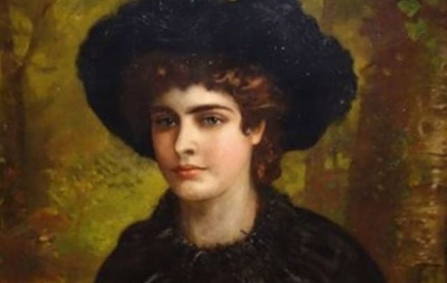 Portrait of Constance Lloyd by Louis William Desanges in 1882. 