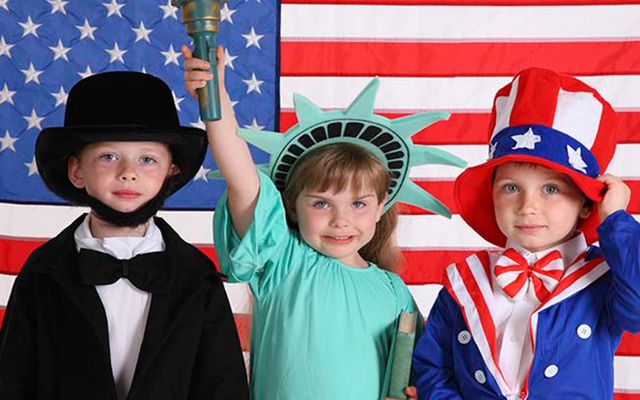 Kids dressed up for July 4. 