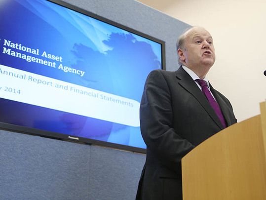 Finance Minister Michael Noonan speaks at a Nama meeting last year.