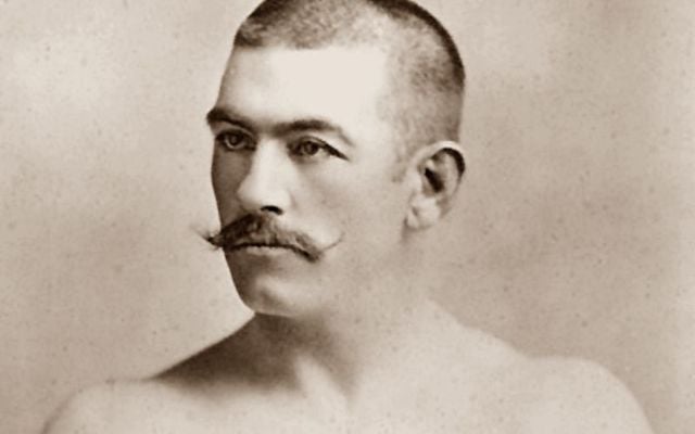 John Lawrence Sullivan (October 15, 1858 – February 2, 1918), also known as the Boston Strong Boy, in his prime. 