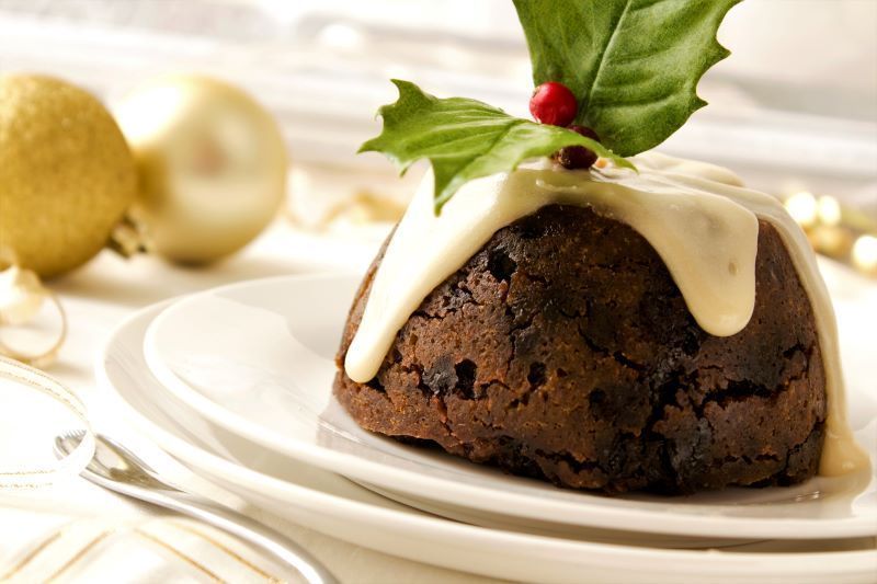Irish Christmas pudding with brandy butter recipe