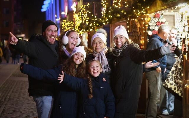 Dublin, Ireland. Pictured are the Roldan Family from the USA at the launch of TwinkleTown in partnership with Dublin City Council.