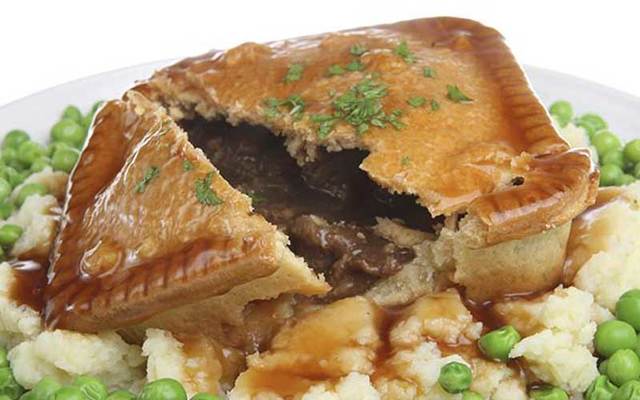 Jamie Oliver\'s beef and onion pie.