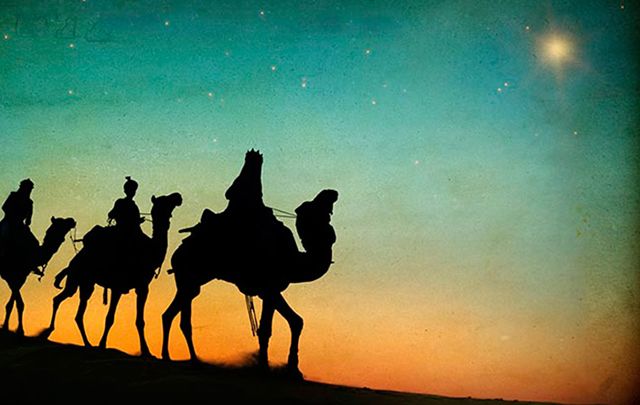 \"I looked and three whin bushes rode across, The horizon — the Three Wise Kings.\"