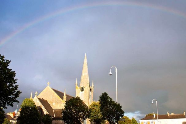 A rainbow over Listowel in Co Kerry.