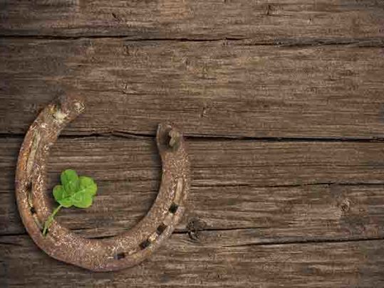 If you find a four-leaved shamrock you will be lucky.