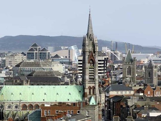 Dublin city from above: Ireland’s capital tops polls with young American travelers in the know along with Aer Lingus.