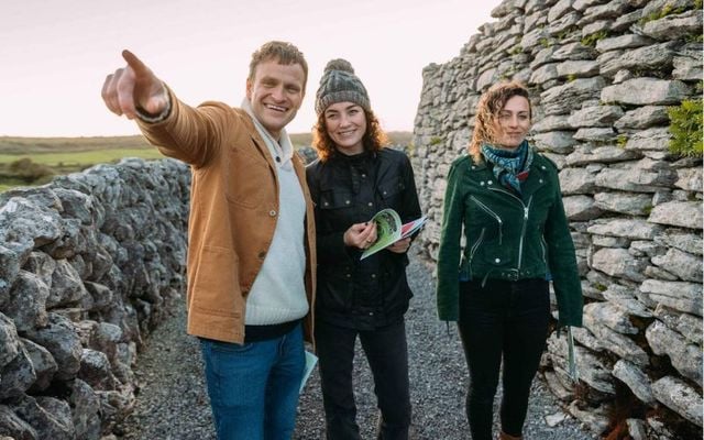 Visitors at the Caherconnell, Stone Fort, and Sheepdog Demonstrations in Co Clare.