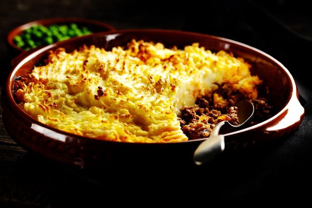 Shepherd\'s pie is delicious and easy to make.