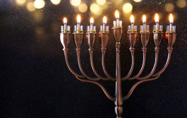 The Jewish Hanukkah menorah has become a favorite in Irish households at Christmas