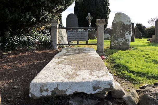 The grave of King Edward De Bruce, located in Faughart Cemetery