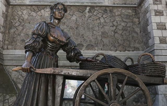 Molly Malone, Bronze statue in Dublin City.