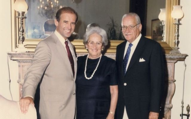Joe Biden with his parents in the 1970s.