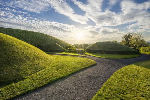 Knowth, passage tombs, in the Boyne Valley, County Meath.