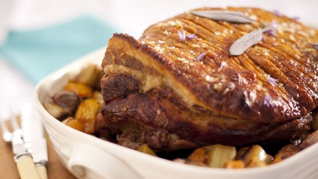 Rachel Allen\'s roast shoulder of pork.
