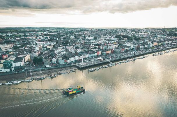 An aerial view of Waterford City, COunty Waterford