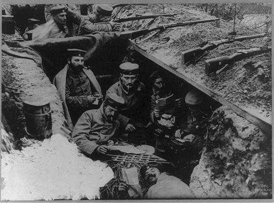 \"Christmas in the Trenches 1915\": Flushed with joy having contributed to the tide of peace and goodwill that washes around during this special time.