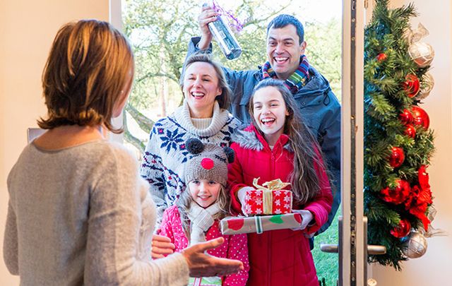 Visiting friends, family, and neighbors is still a big tradition in Ireland on New Year's Day.