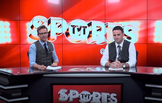 Belfast-born, LA-based soccer pundit Phil Brown (right) is launching a new Manchester United podcast.