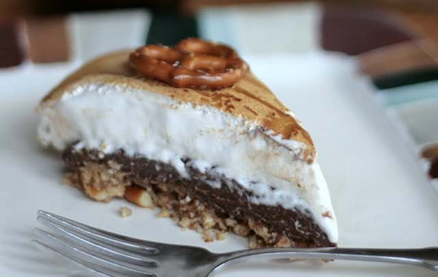 Guinness chocolate pie with beer marshmallow meringue recipe: The perfect salty and sweet treat.