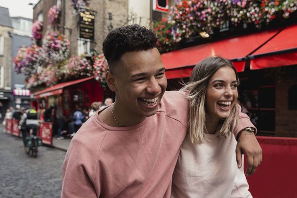 Loving the craic and ceol (fun and music) in Temple Bar, Dublin.