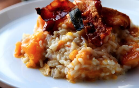 Check out Irish chef Donal Skehan\'s pumpkin and pancetta risotto recipe for Thanksgiving.