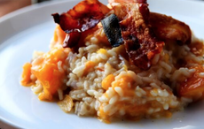 Donal Skehan's pumpkin and crispy pancetta risotto recipe for Thanksgiving