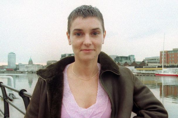September 21, 2000: Sinéad O\'Connor on the River Liffeys South Quays in Dublin.