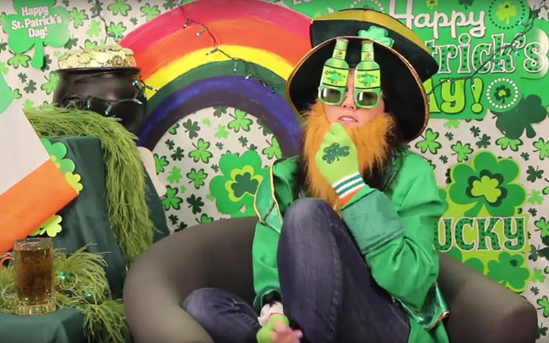 Kristen Stewart lookalike weirdly explains the history of St. Patrick’s Day