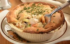 Gobble up your Thanksgiving leftovers with this hearty turkey pot pie recipe