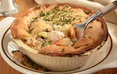 Gobble up your Thanksgiving leftovers with this hearty turkey pot pie recipe