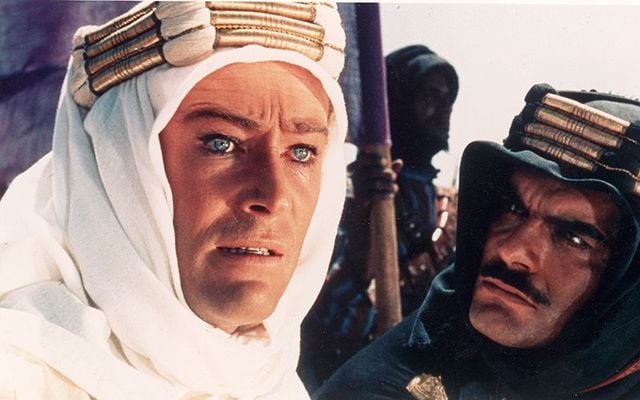 Peter O\'Toole and Omar Sharif in \"Lawrence of Arabia\"