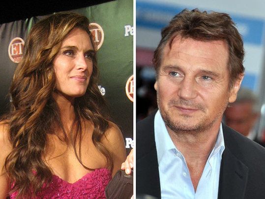 Brooke Shields says Liam Neeson wooed her with brogue and poetry - and cheap wine.