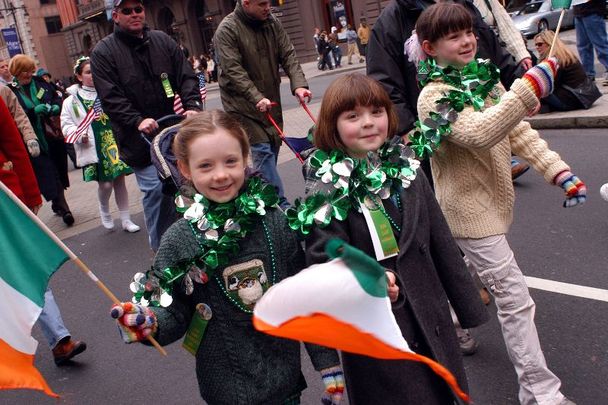 St. Patrick\'s Day in Philadelphia, Pennsylvania in the US.