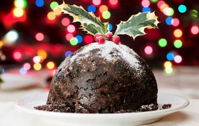 Traditional Irish Christmas plum pudding is a special holiday treat.