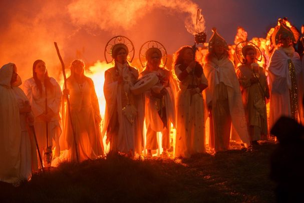 Bealtaine celebrations on the Hill of Uisneach in County Westmeath.