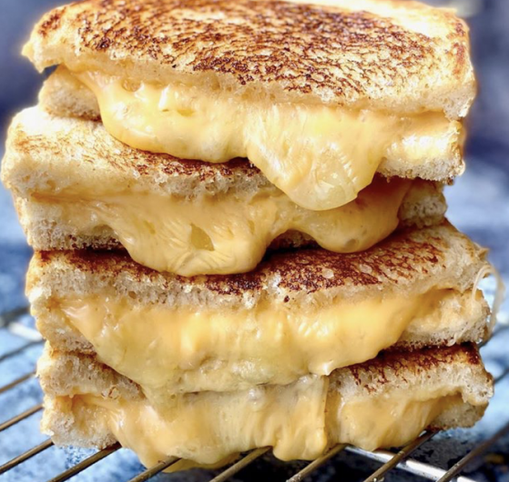 Caramelized onions, mushroom, and brie grilled cheese recipe from an Irish chef